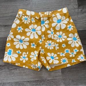 Big Bud Press Classic Work Shorts in Yellow Lazy Daisy 🌀